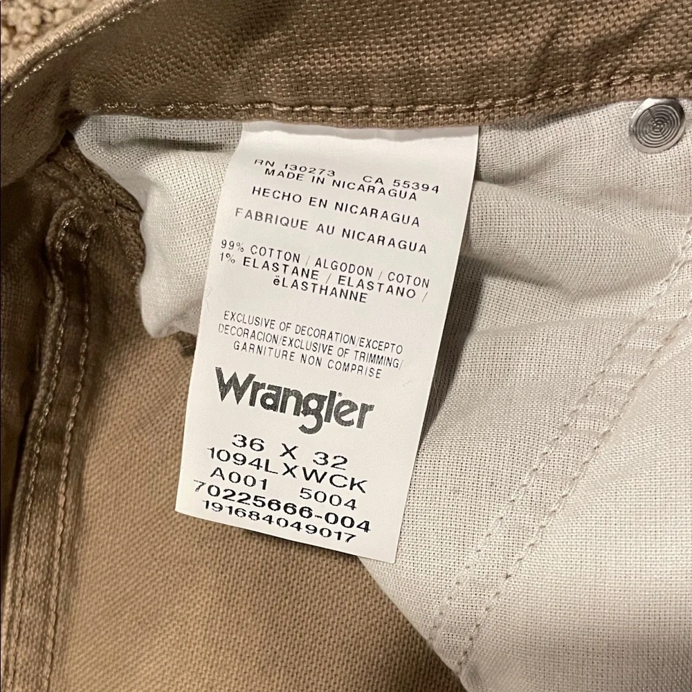 Men's Tan Wrangler Jeans - Picture 2 of 3